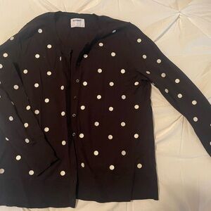 Old Navy Black and White Cardigan Sweater
